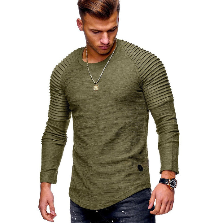 Herren Langarmshirt mit strukturiertem Schulterdesign Aliams