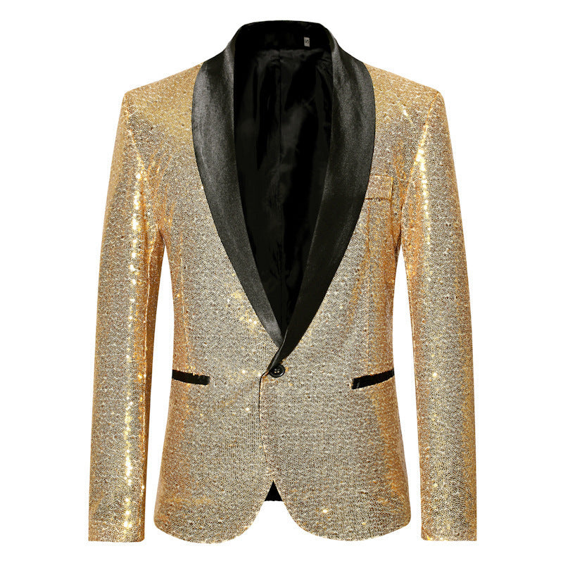 Herren Funktionsjacke aus glitzerndem Paillettenmaterial Aliams