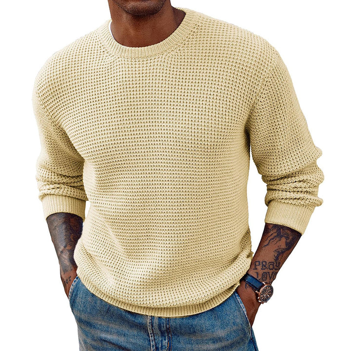 Herren Strukturierter Rundhals-Pullover Aliams