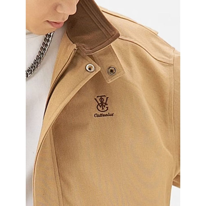 Herren robuste Arbeitsjacke mit multifunktionalen Taschen und elastischen Bündchen Aliams