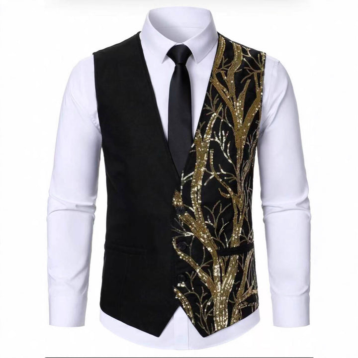 Herren Glamouröse Paillettenweste Aliams