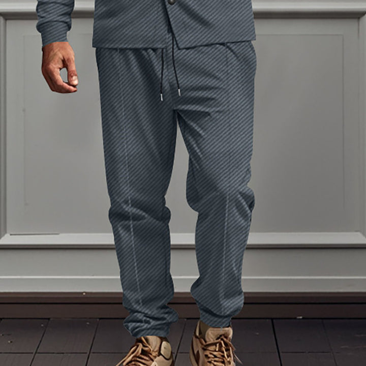 Herren bequeme Freizeit-Jogginghose mit elastischem Bund und seitlichen Taschen Aliams