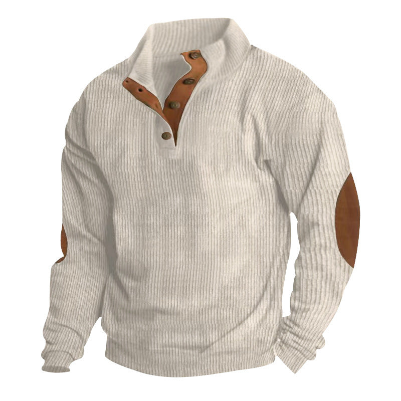 Herren strukturierter Pullover mit Kontrastdetails Aliams