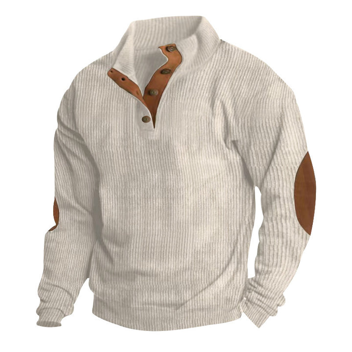 Herren strukturierter Pullover mit Kontrastdetails Aliams