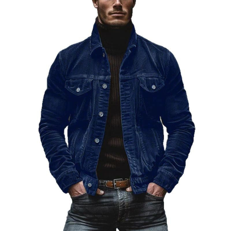 Herren Cordjacke mit klassischem Schnitt und praktischen Brusttaschen Aliams