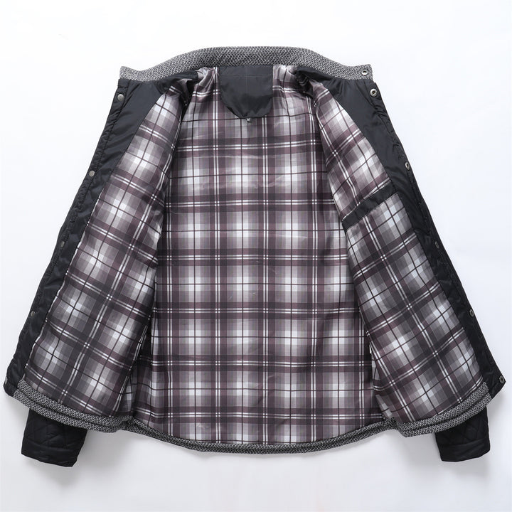 Herren gesteppte Übergangsjacke mit modernem Kragen Aliams