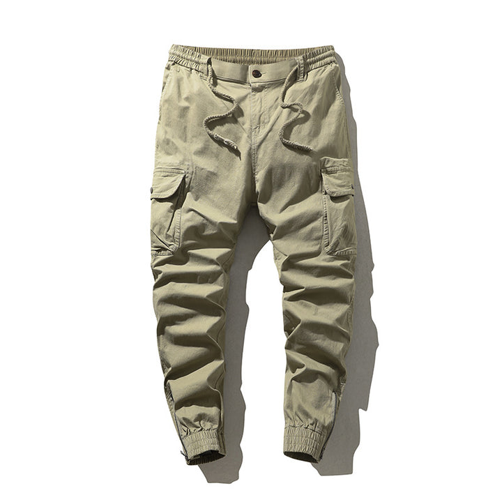 Herren Cargo-Hose mit praktischen Seitentaschen und elastischem Bund Aliams