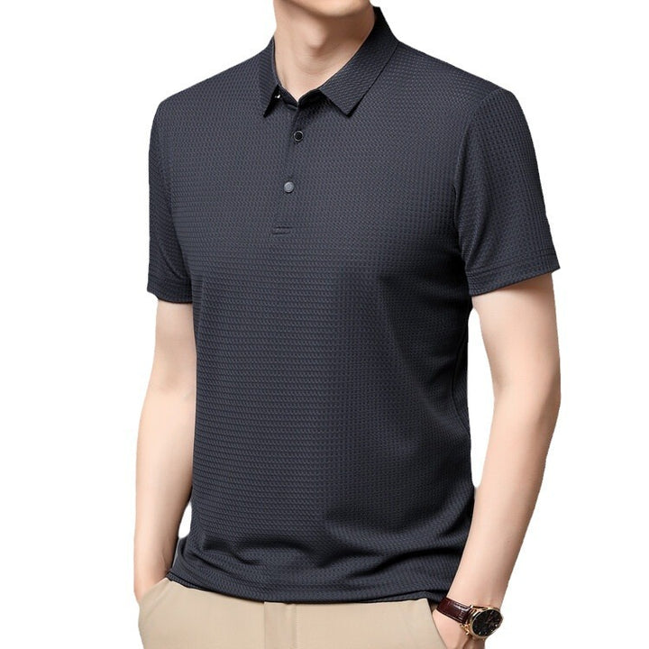 Herren elegantes Polohemd mit strukturiertem Kragen und funktionalen Eigenschaften Aliams