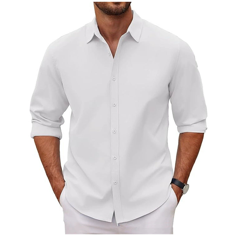 Herren Baumwollhemd mit elegantem Schnitt und modernen Details Aliams