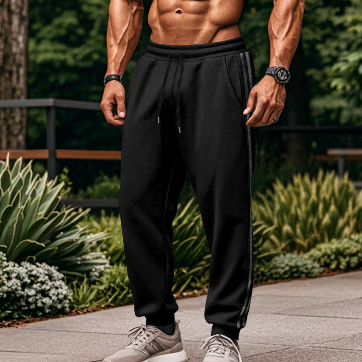 Herren Sportliche Jogginghose mit elastischem Bund und seitlichen Kontraststreifen Aliams