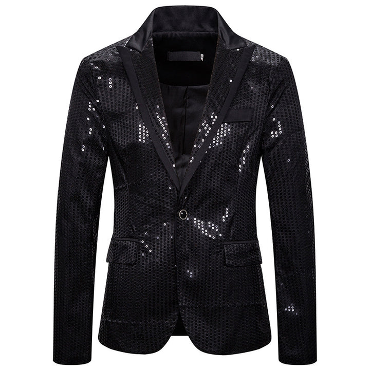 Herren eleganter Pailletten Blazer mit modernem Schnitt Aliams