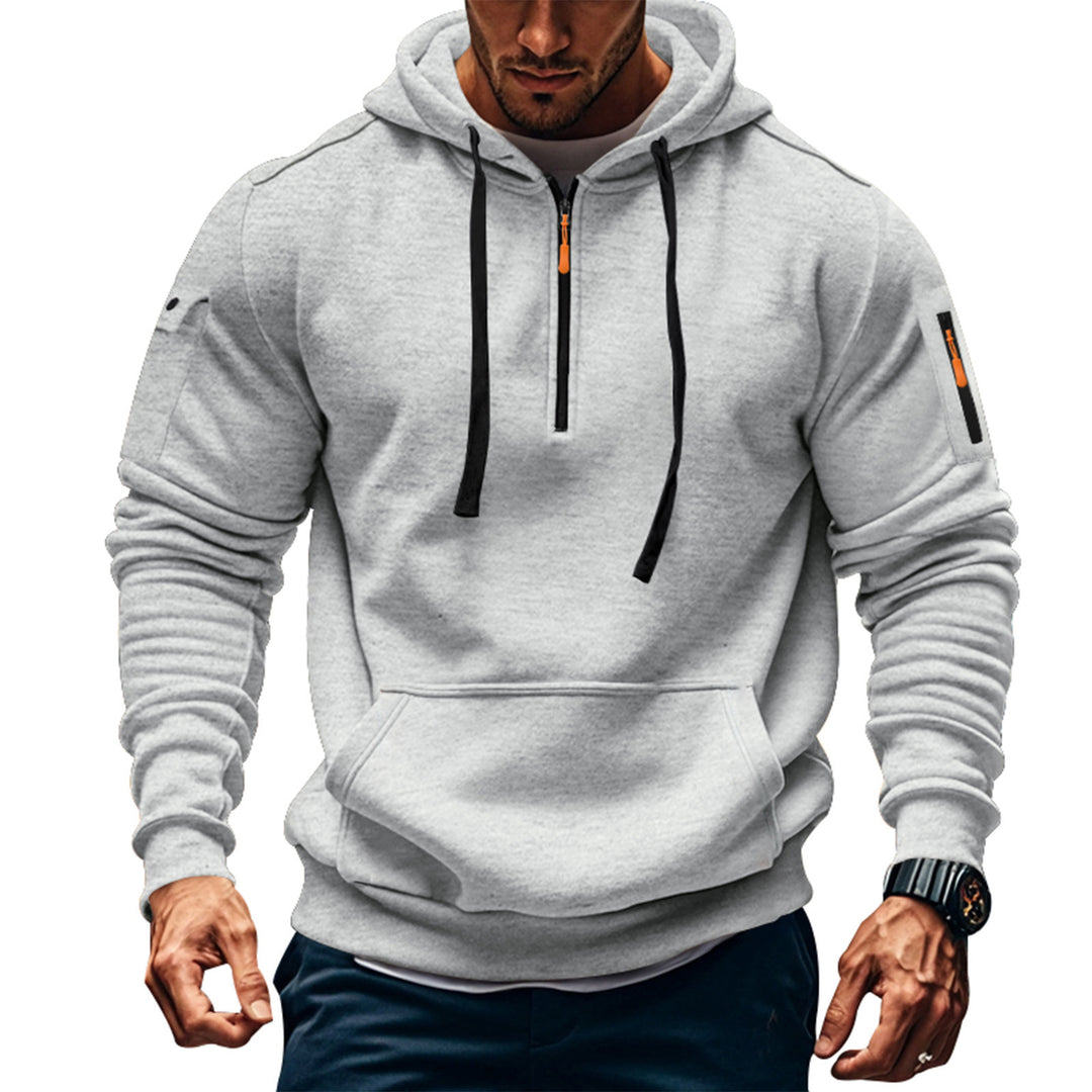 Herren Sport Hoodie mit praktischem Reißverschluss und seitlichen Taschen Aliams