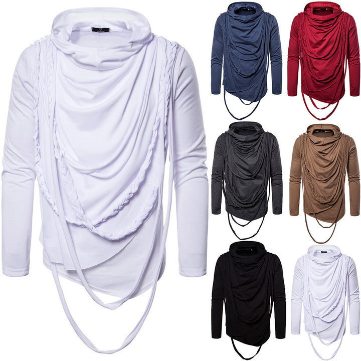 Herren asymmetrisches Kapuzenshirt mit dekorativen Details Aliams