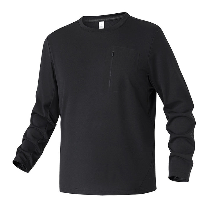 Herren Funktionales Langarmshirt mit praktischer Brusttasche Aliams