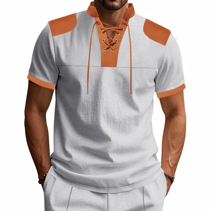 Herren Freizeit-T-Shirt mit innovativem Kragen und sportlichem Design Aliams