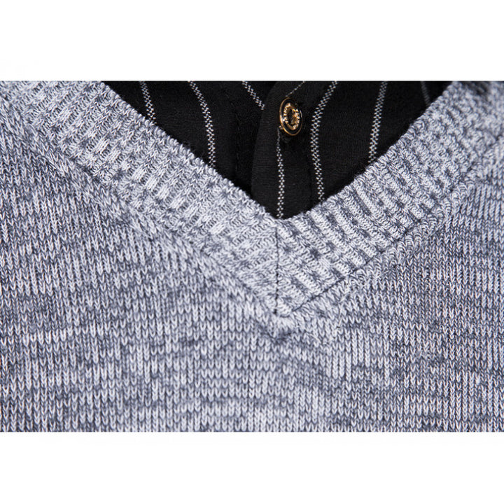 Herren eleganter V-Ausschnitt Pullover Aliams