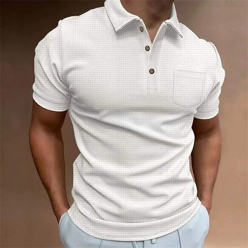 Herren Poloshirt mit strukturiertem Design und modernem Kragen Aliams