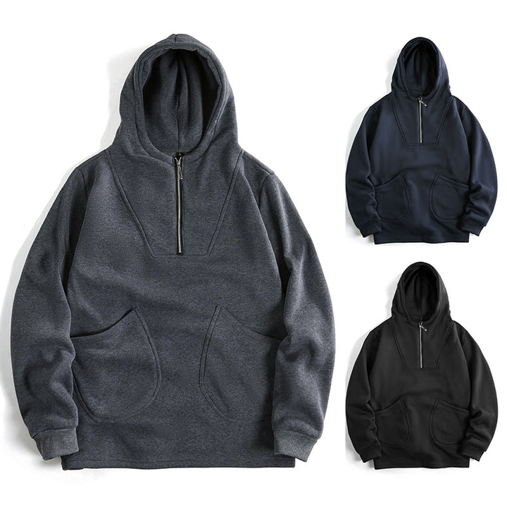 Herren Kapuzenpullover mit innovativem Reißverschluss und komfortabler Passform Aliams