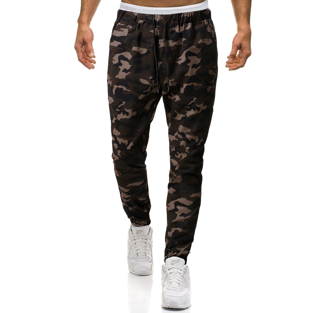 Herren Cargohose mit stylischem Camouflage-Design und elastischem Bund Aliams