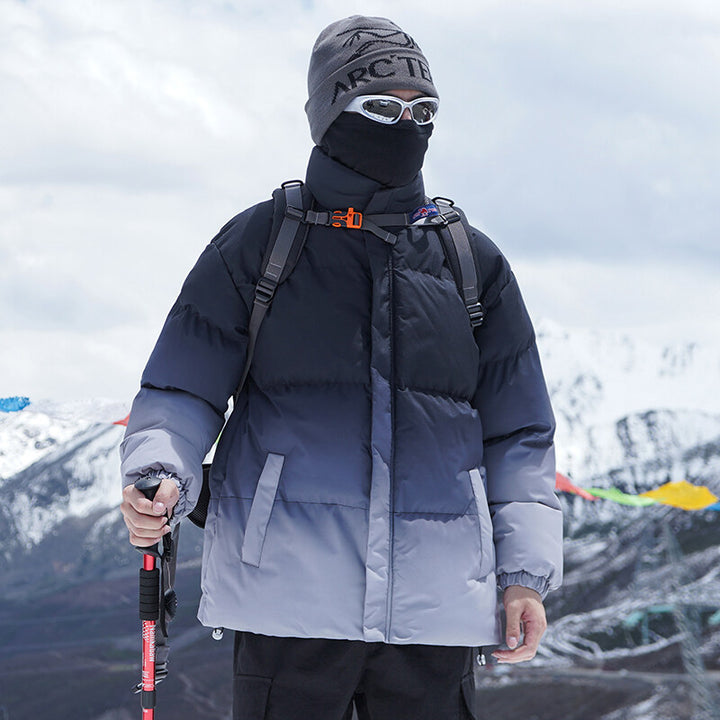 Herren Isolierte Outdoor-Steppjacke mit hohem Kragen und praktischem Reißverschluss Aliams