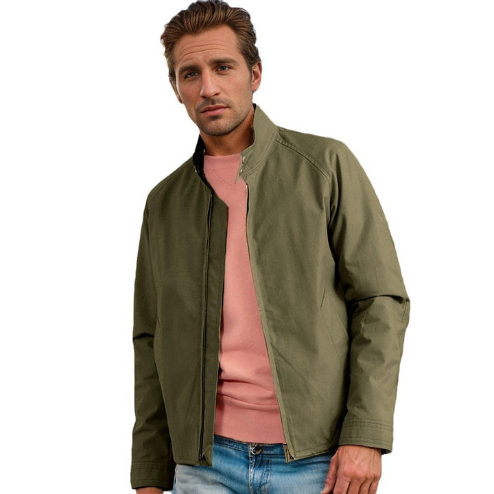 Herren elegante Steppjacke mit hohem Kragen und praktischen Taschen Aliams