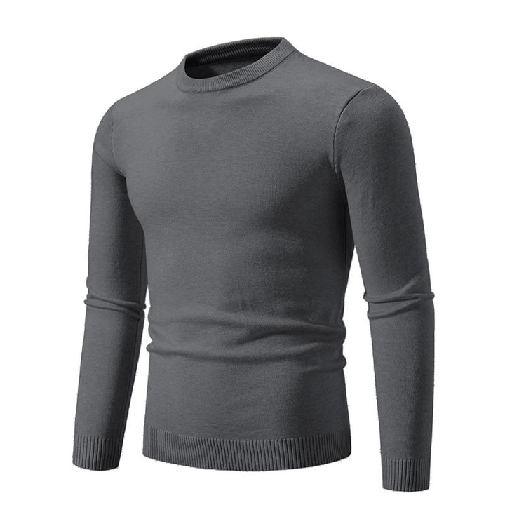 Herren klassischer Rundhals-Pullover aus weichem Strick Aliams