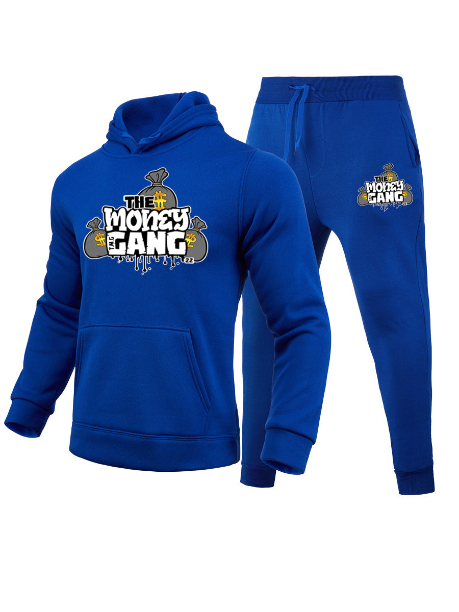 Herren Sportlicher Hoodie- und Jogginghose Set mit kreativem Grafikdruck Aliams