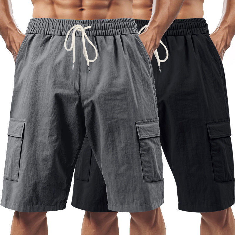 Herren Cargo-Shorts mit praktischen Seitentaschen und elastischem Bund Aliams
