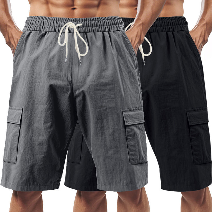 Herren Cargo-Shorts mit praktischen Seitentaschen und elastischem Bund Aliams