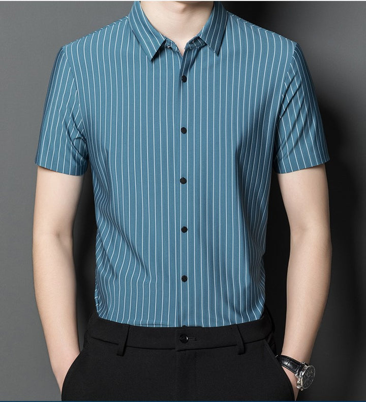 Herren Kurzarmhemd mit eleganten Streifen Aliams