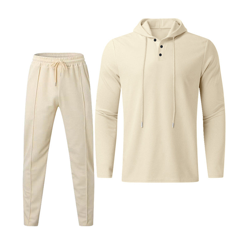 Herren sportives Hoodie und Jogginghose Set im strukturierten Design Aliams