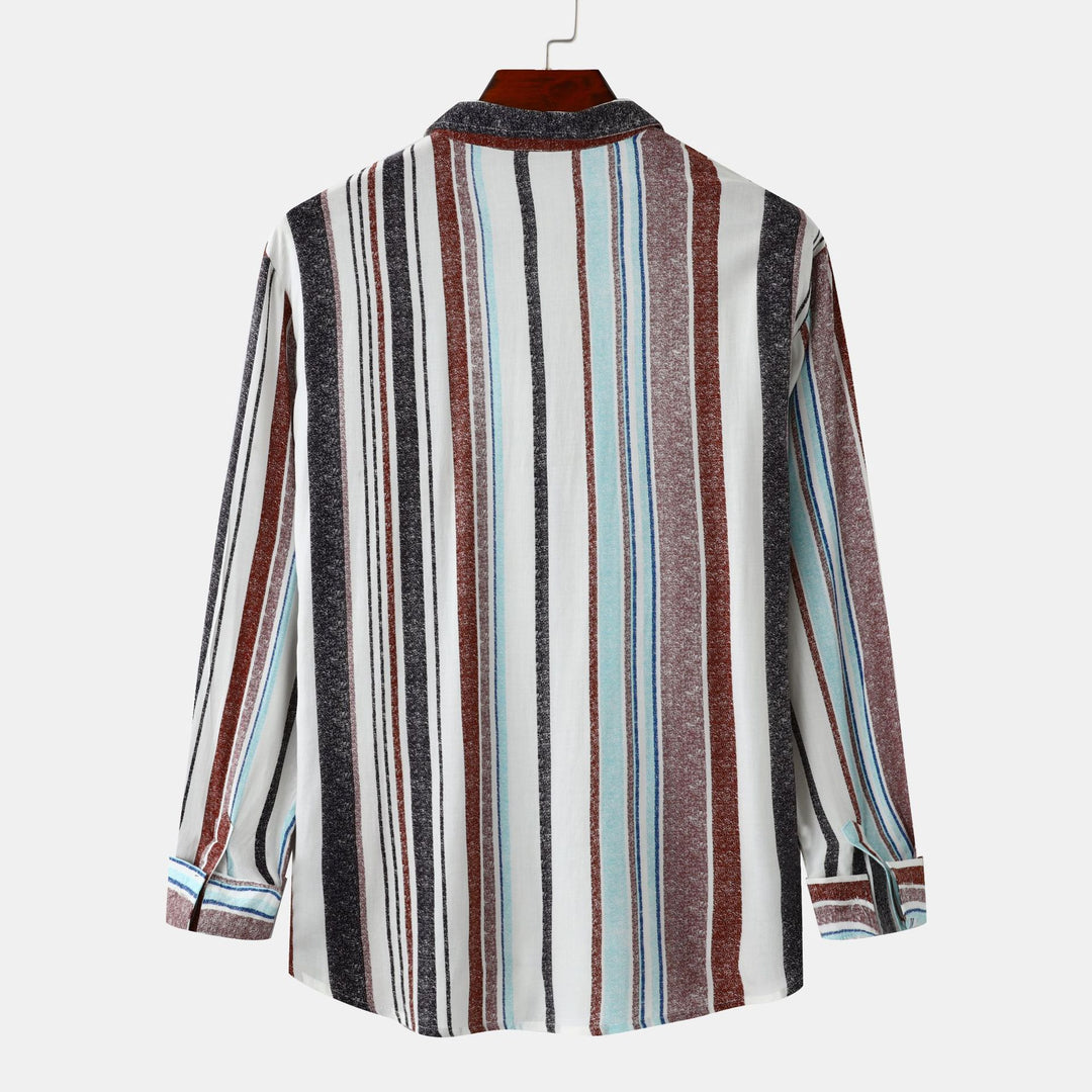 Herren Hemd mit modernem Streifenmuster und atmungsaktiver Baumwollqualität Aliams