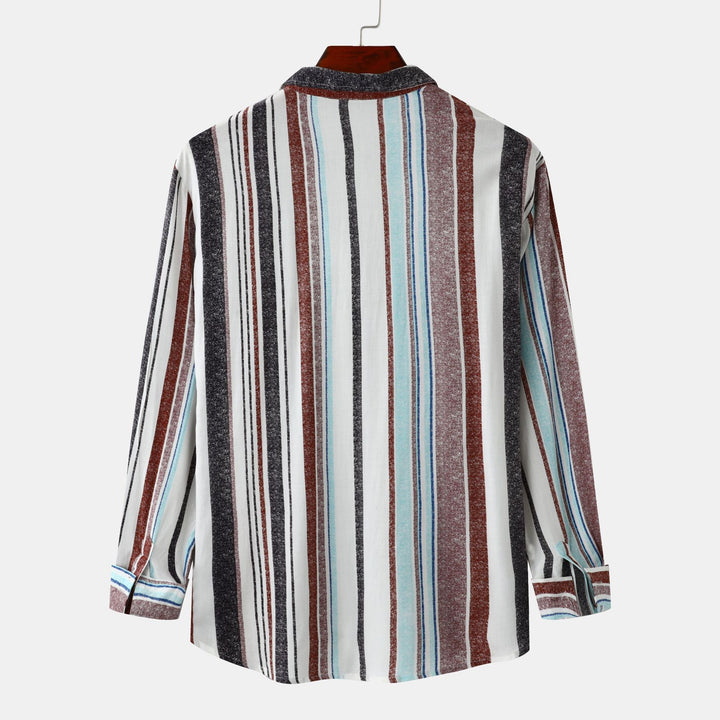 Herren Hemd mit modernem Streifenmuster und atmungsaktiver Baumwollqualität Aliams