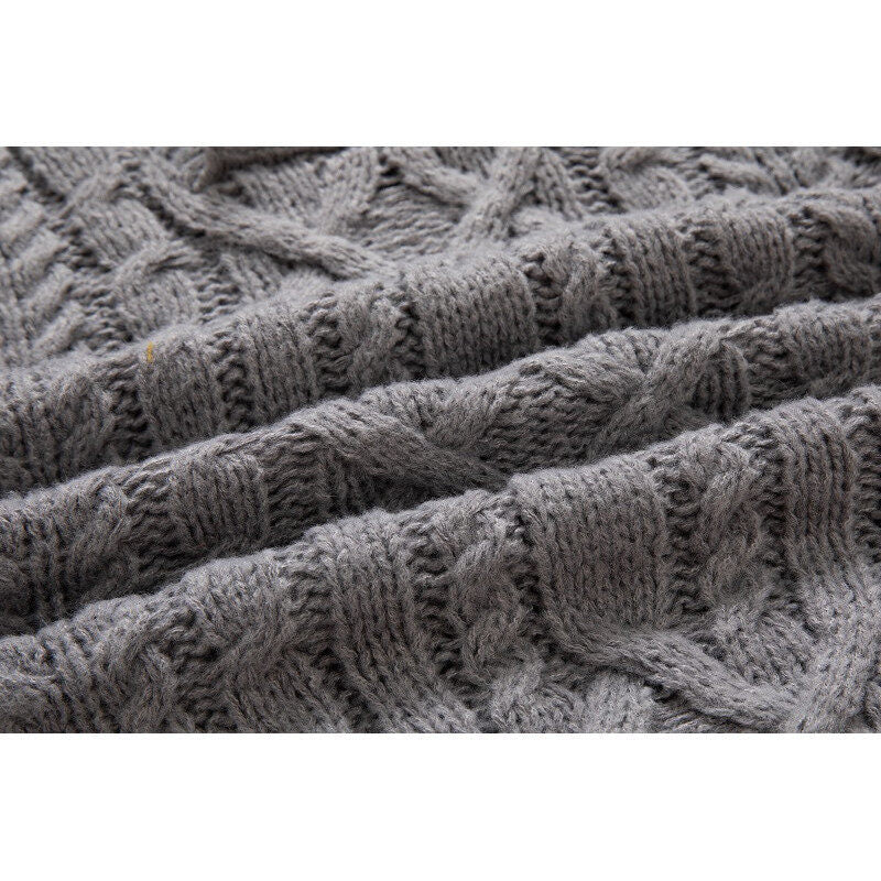 Herren Grobstrickpullover mit Schalkragen und raffinierten Zopfmuster Aliams