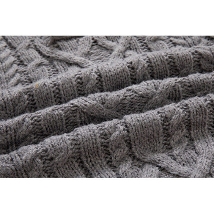 Herren Grobstrickpullover mit Schalkragen und raffinierten Zopfmuster Aliams