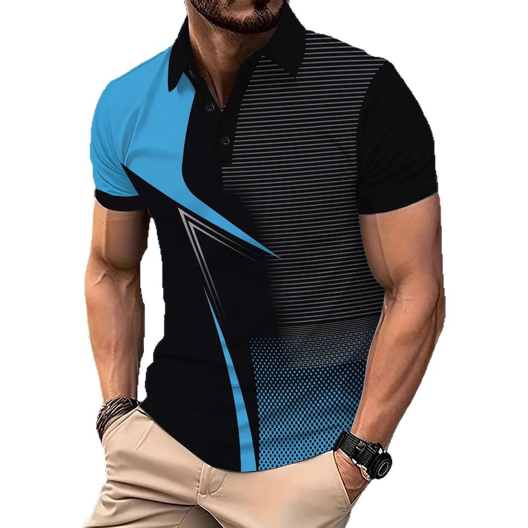 Herren Sportliches Poloshirt mit aufregendem Grafikdesign Aliams