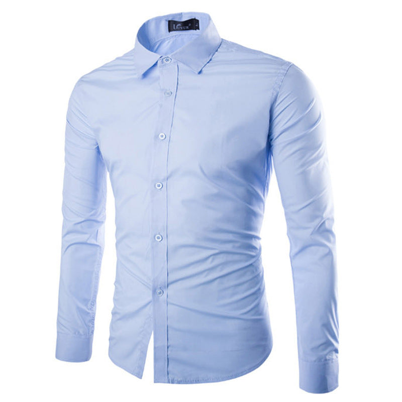 Herren elegante Langarmhemd Aliams