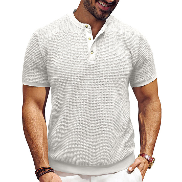 Herren Kurzarm-Shirt mit Knopfleiste Aliams