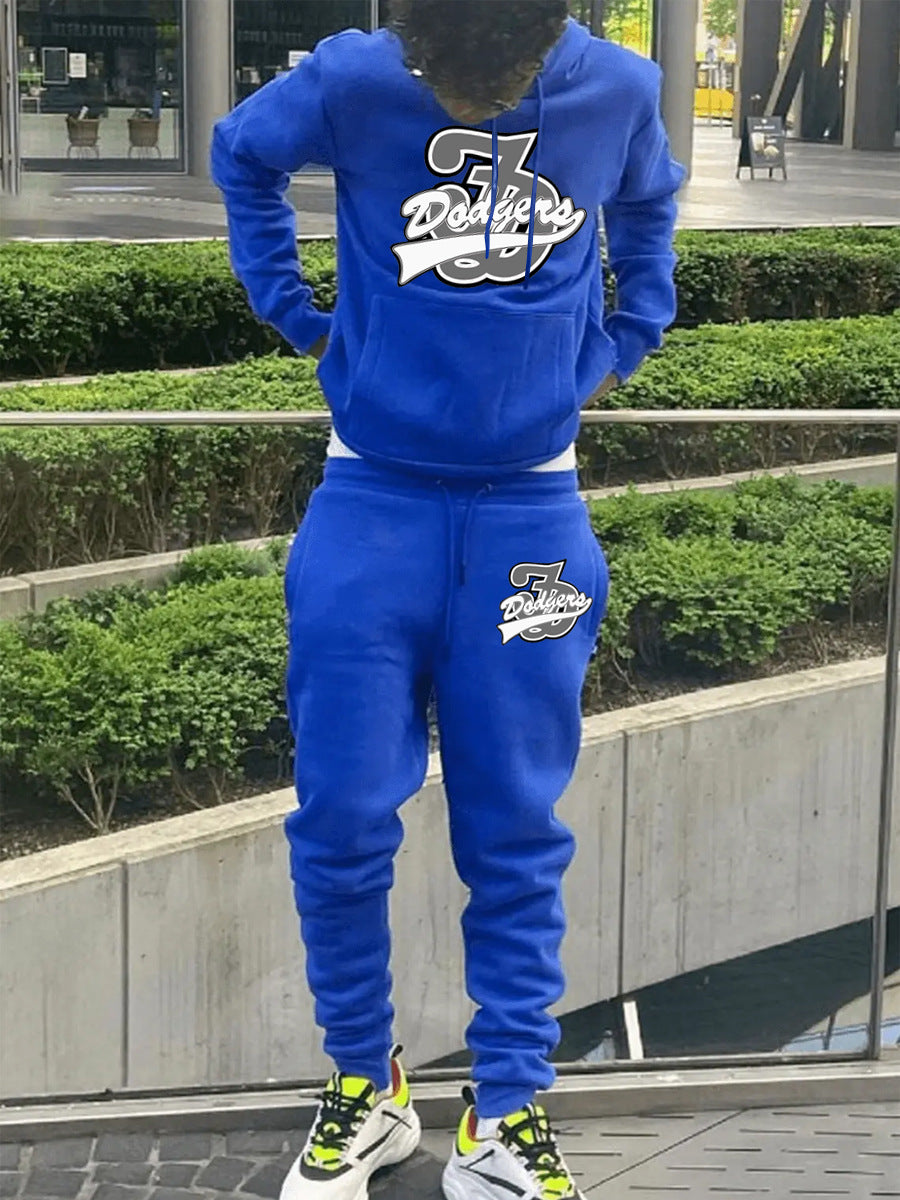 Herren Sport Hoodie und Jogginghose Set mit auffälligem Print Aliams