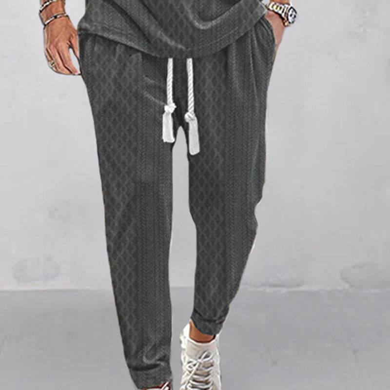 Herren Sportliche Freizeithose mit elastischem Bund und seitlichem Kordelzug Aliams