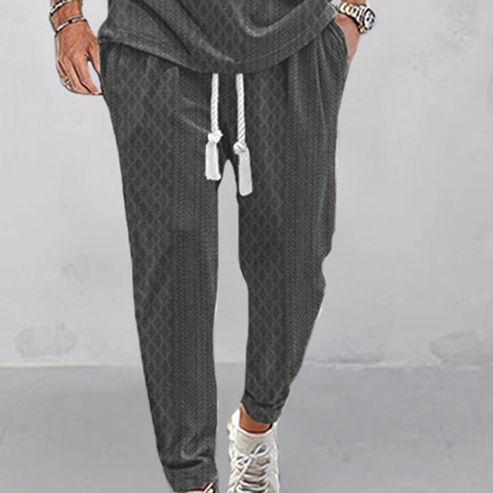 Herren Sportliche Freizeithose mit elastischem Bund und seitlichem Kordelzug Aliams