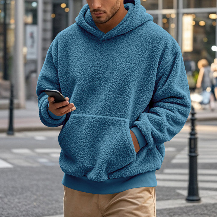 Herren Fleece-Hoodie mit einzigartiger Struktur Aliams