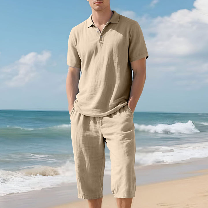 Herren Poloshirt und Shorts Set Aliams