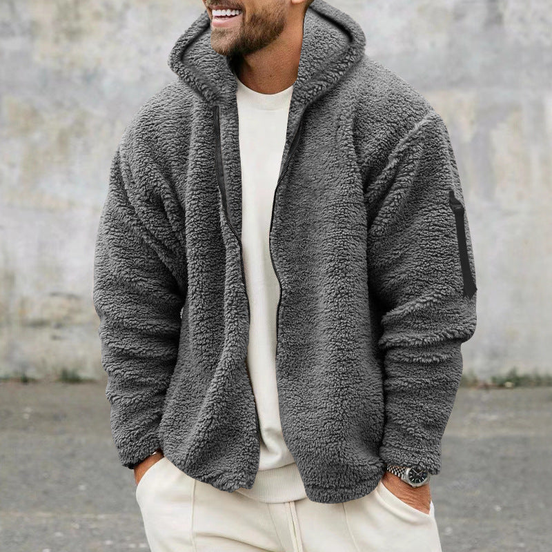 Herren Fleecejacke mit Kapuze Aliams