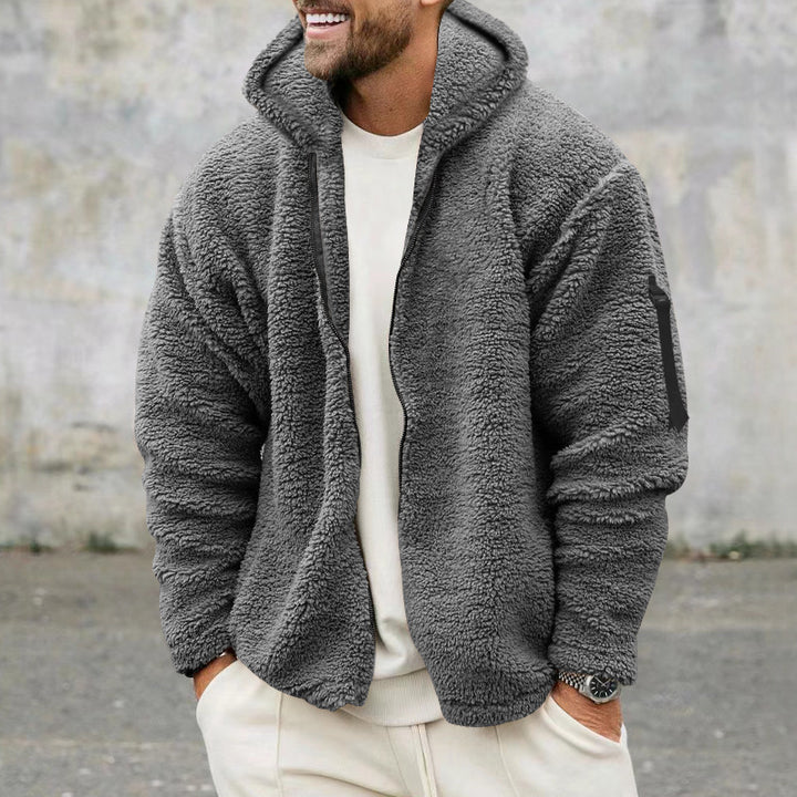 Herren Fleecejacke mit Kapuze Aliams