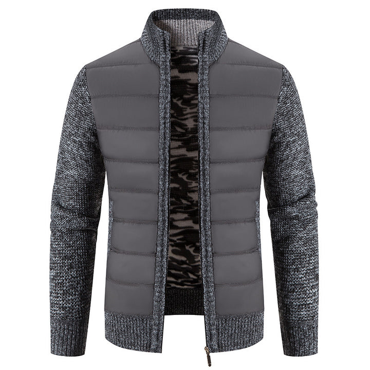 Herren hybride Steppjacke mit modischem Strickdesign Aliams