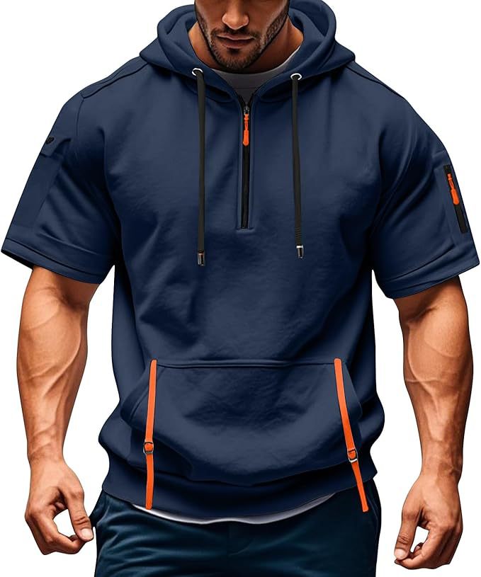Herren Freizeit Hoodie mit modernen Reißverschlusstaschen Aliams