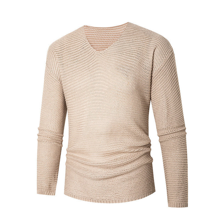 Herren eleganter V-Ausschnitt Pullover aus atmungsaktiver Baumwolle Aliams