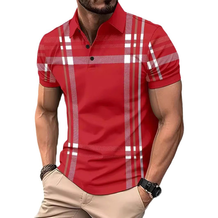 Herren Poloshirt mit modernem Karomuster und sportlichen Akzenten Aliams