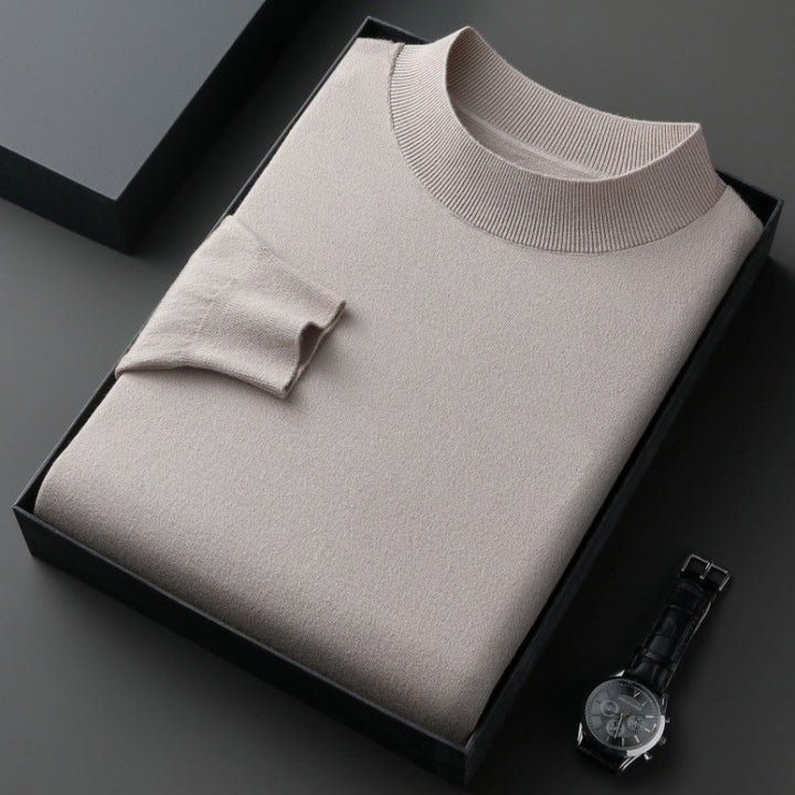 Herren eleganter Rundhalspullover aus feiner Baumwollmischung Aliams